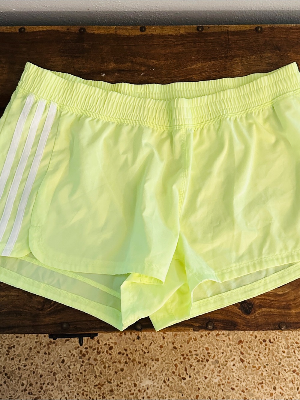 Addidas Women’s Neon Yellow Active Running Shorts
